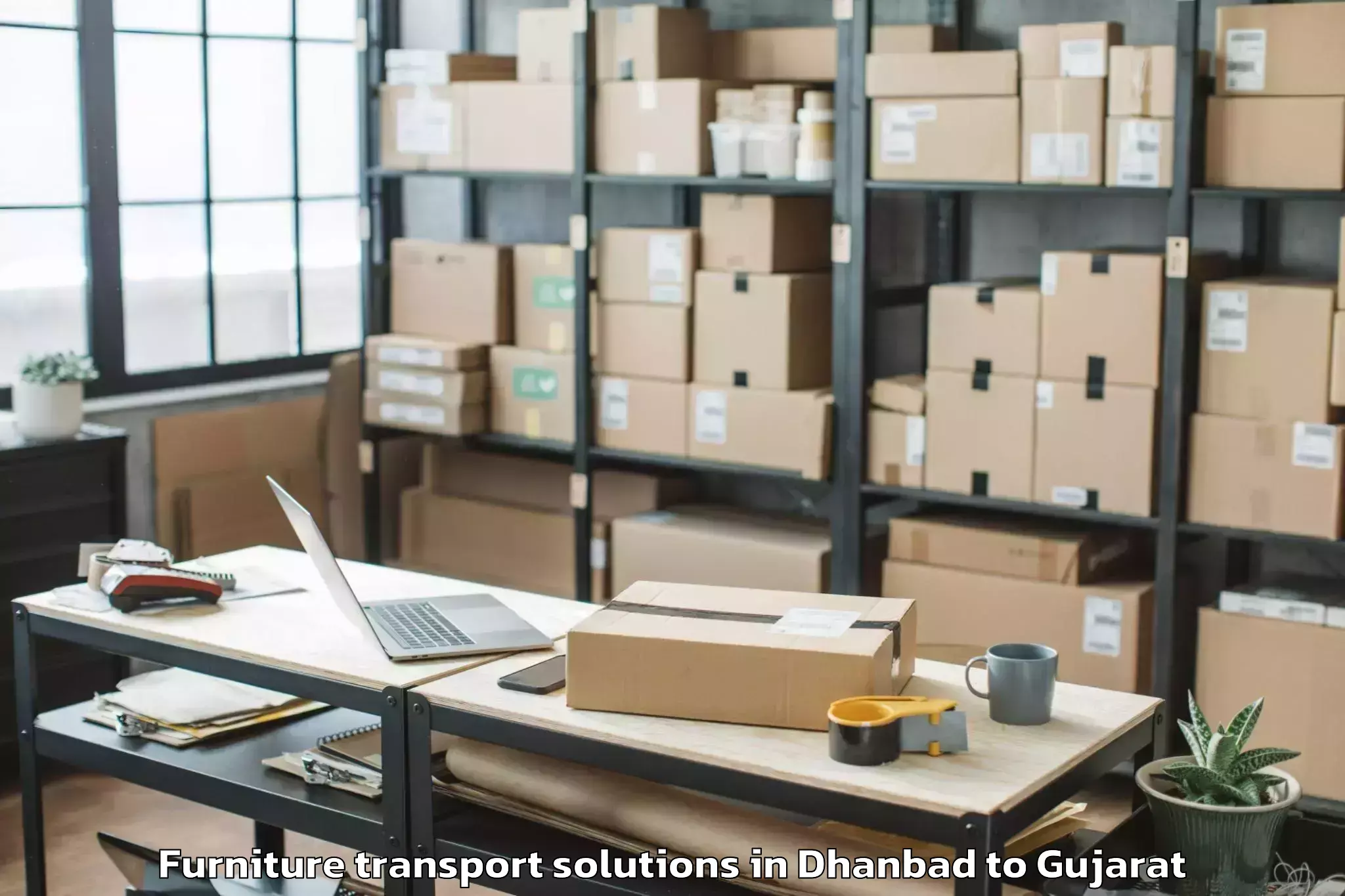 Book Your Dhanbad to Olpad Furniture Transport Solutions Today